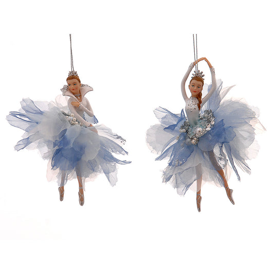 Ornament pentru brad, Balerina Dazzle, albastru, 15/20 cm, SIMONA'S CHRISTMAS