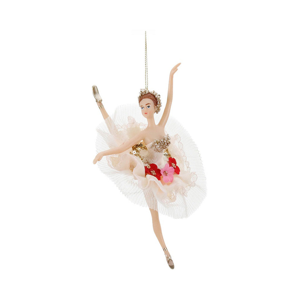Ornament pentru brad, Balerina Degas Carnival, crem/roz, 18 cm - SIMONA'S CHRISTMAS