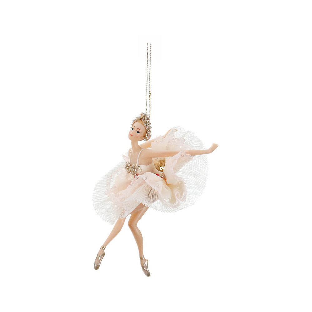 Ornament pentru brad, Balerina Degas Carnival, crem/roz, 18 cm - SIMONA'S CHRISTMAS
