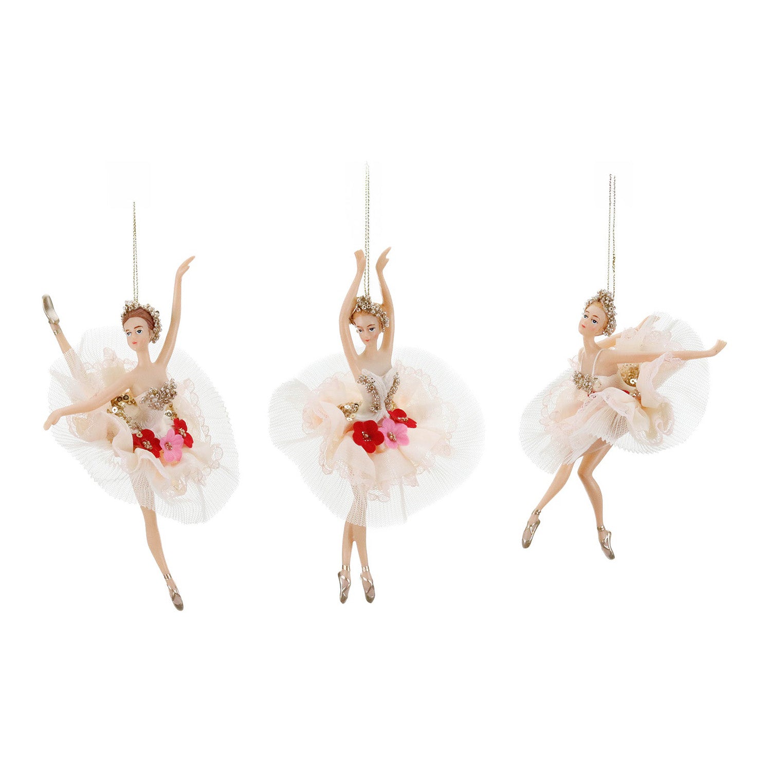 Ornament pentru brad, Balerina Degas Carnival, crem/roz, 18 cm - Simona ...