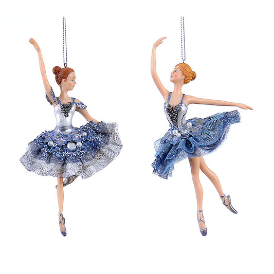 Ornament pentru brad, Balerina Glisten, albastru, 18 cm, SIMONA'S CHRISTMAS