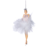 Ornament pentru brad, Balerina Plume, alb, 16 cm, SIMONA'S CHRISTMAS
