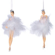 Ornament pentru brad, Balerina Plume, alb, 16 cm, SIMONA'S CHRISTMAS