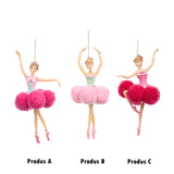 Ornament pentru brad, Balerina Pompom, roz, 18 cm - SIMONA'S CHRISTMAS
