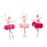 Ornament pentru brad, Balerina Pompom, roz, 18 cm - SIMONA'S CHRISTMAS