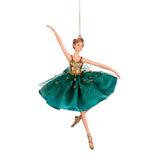 Ornament pentru brad, Balerina Twinkle, rosu/verde, 15 cm, SIMONA'S CHRISTMAS