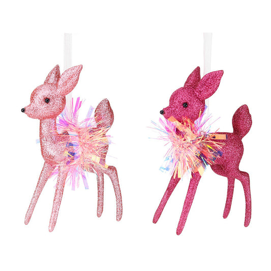 Ornament pentru brad, Bambi Carnival, roz, 16 cm - SIMONA'S CHRISTMAS