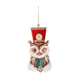 Ornament pentru brad, Bufnita Tartan, rosu/verde, 11 cm - SIMONA'S CHRISTMAS