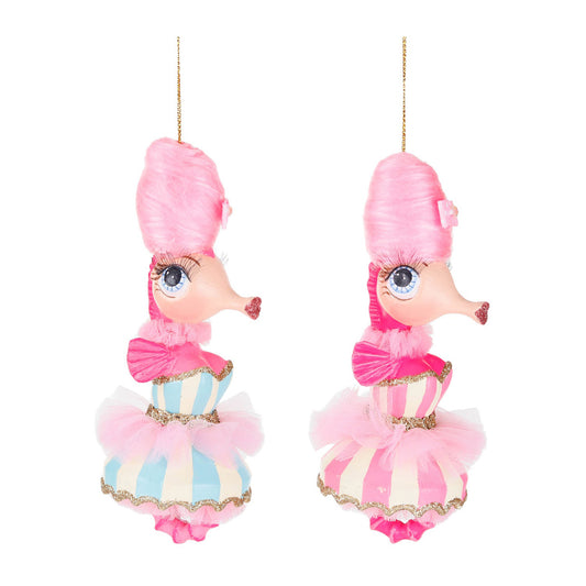 Ornament pentru brad, Calut de mare Carnival, roz, 15 cm - SIMONA'S CHRISTMAS