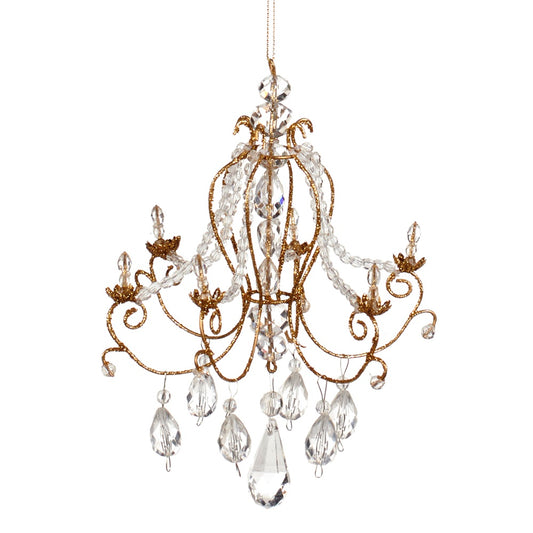 Ornament pentru brad, Candelabru Brinley, auriu, 22 cm - SIMONA'S CHRISTMAS