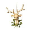 Ornament pentru brad, Cerb cu coronita, auriu, 14 cm - SIMONA'S CHRISTMAS