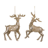 Ornament pentru brad, Cerb Sclipit, auriu, 13 cm - SIMONA'S CHRISTMAS