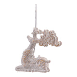 Ornament pentru brad, Cerb Shimmer, argintiu, 14 cm, SIMONA'S CHRISTMAS