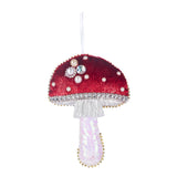 Ornament pentru brad, Ciuperca Pearl, alb/rosu, 15 cm - SIMONA'S CHRISTMAS