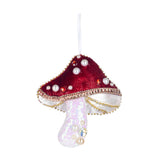 Ornament pentru brad, Ciuperca Pearl, alb/rosu, 15 cm - SIMONA'S CHRISTMAS