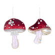 Ornament pentru brad, Ciuperca Pearl, alb/rosu, 15 cm - SIMONA'S CHRISTMAS