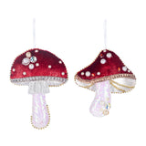 Ornament pentru brad, Ciuperca Pearl, alb/rosu, 15 cm - SIMONA'S CHRISTMAS