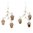 Ornament pentru brad, Conuri Dangle, maro/auriu, 19 cm, SIMONA'S CHRISTMAS