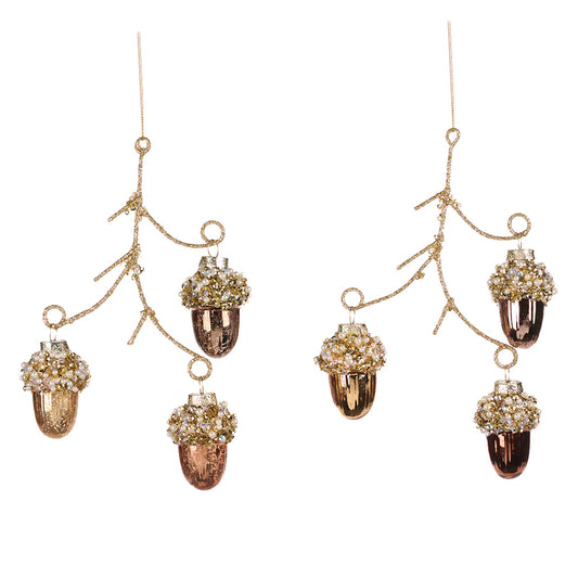 Ornament pentru brad, Conuri Dangle, maro/auriu, 19 cm, SIMONA'S CHRISTMAS