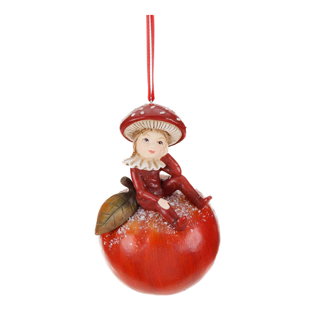 Ornament pentru brad, Copii pe mar, rosu, 11 cm - SIMONA'S CHRISTMAS