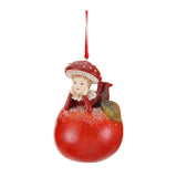Ornament pentru brad, Copii pe mar, rosu, 11 cm - SIMONA'S CHRISTMAS