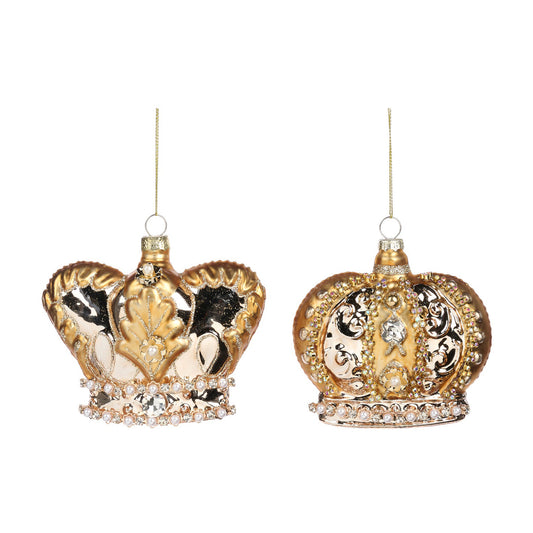 Ornament pentru brad, Coroana Jewel, auriu, 11 cm - SIMONA'S CHRISTMAS