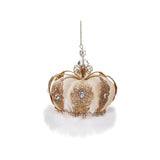 Ornament pentru brad, Coroana Jewel, crem/auriu, 11 cm - SIMONA'S CHRISTMAS