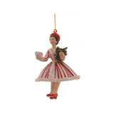 Ornament pentru brad, Doamna Fergie, rosu/alb, 10 cm - SIMONA'S CHRISTMAS