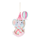 Ornament pentru brad, Elefant Carnival, roz/albastru, 12 cm - SIMONA'S CHRISTMAS