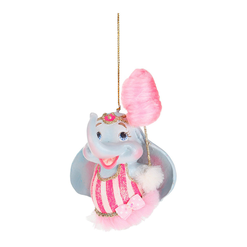 Ornament pentru brad, Elefant Dumbo, roz/albastru, 11 cm - SIMONA'S CHRISTMAS