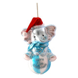 Ornament pentru brad, Elefant pe minge, roz/albastru, 13 cm - SIMONA'S CHRISTMAS