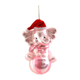 Ornament pentru brad, Elefant pe minge, roz/albastru, 13 cm - SIMONA'S CHRISTMAS