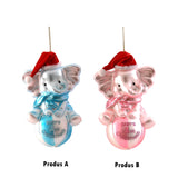 Ornament pentru brad, Elefant pe minge, roz/albastru, 13 cm - SIMONA'S CHRISTMAS