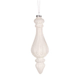 Ornament pentru brad, Finial Elara, alb, 22 cm - SIMONA'S CHRISTMAS