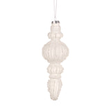 Ornament pentru brad, Finial Elara, alb, 22 cm - SIMONA'S CHRISTMAS