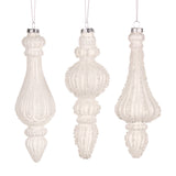 Ornament pentru brad, Finial Elara, alb, 22 cm - SIMONA'S CHRISTMAS