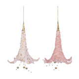 Ornament pentru brad, Floare Trumpet, roz/auriu, 16 cm - SIMONA'S CHRISTMAS