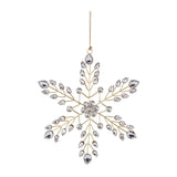 Ornament pentru brad, Fulg de zapada Jewel, auriu, 21 cm - SIMONA'S CHRISTMAS