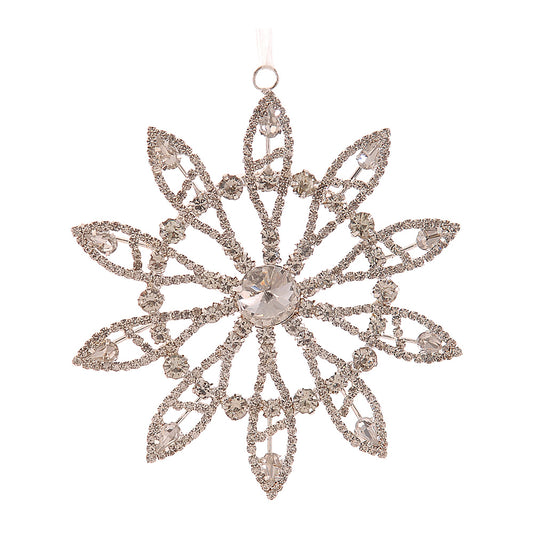 Ornament pentru brad, Fulg de nea Eoin, argintiu, 12 cm - SIMONA'S CHRISTMAS
