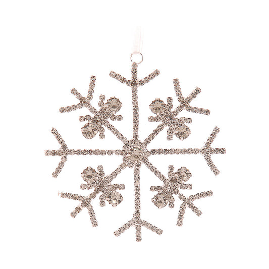 Ornament pentru brad, Fulg de nea Euan, argintiu, 12 cm - SIMONA'S CHRISTMAS