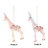 Ornament pentru brad, Girafa Carnival, roz, 25 cm - SIMONA'S CHRISTMAS