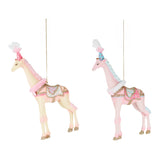 Ornament pentru brad, Girafa Carnival, roz, 25 cm - SIMONA'S CHRISTMAS
