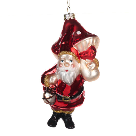 Ornament pentru brad, Gnom Ciuperca, rosu, 13 cm - SIMONA'S CHRISTMAS