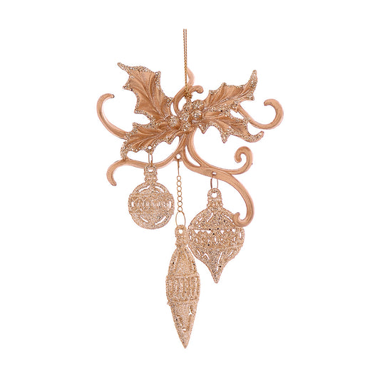 Ornament pentru brad, Holly, auriu, 15 cm - SIMONA'S CHRISTMAS