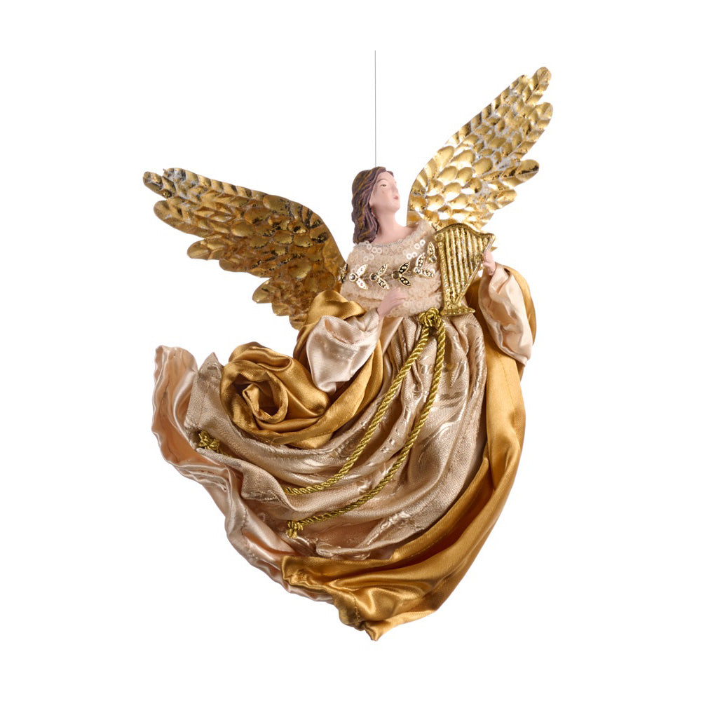 Ornament pentru brad, Inger Fiona, auriu/crem, 23 cm - SIMONA'S CHRISTMAS