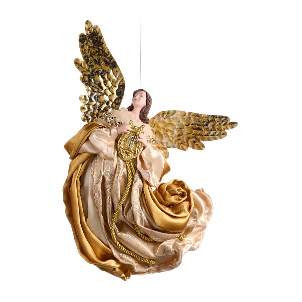 Ornament pentru brad, Inger Fiona, auriu/crem, 23 cm - SIMONA'S CHRISTMAS