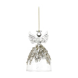 Ornament pentru brad, Inger Jewel, transparent/auriu, 9 cm - SIMONA'S CHRISTMAS