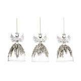 Ornament pentru brad, Inger Jewel, transparent/auriu, 9 cm - SIMONA'S CHRISTMAS