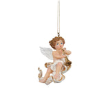 Ornament pentru brad, Inger Rafael, alb/crem, 9 cm, SIMONA'S CHRISTMAS