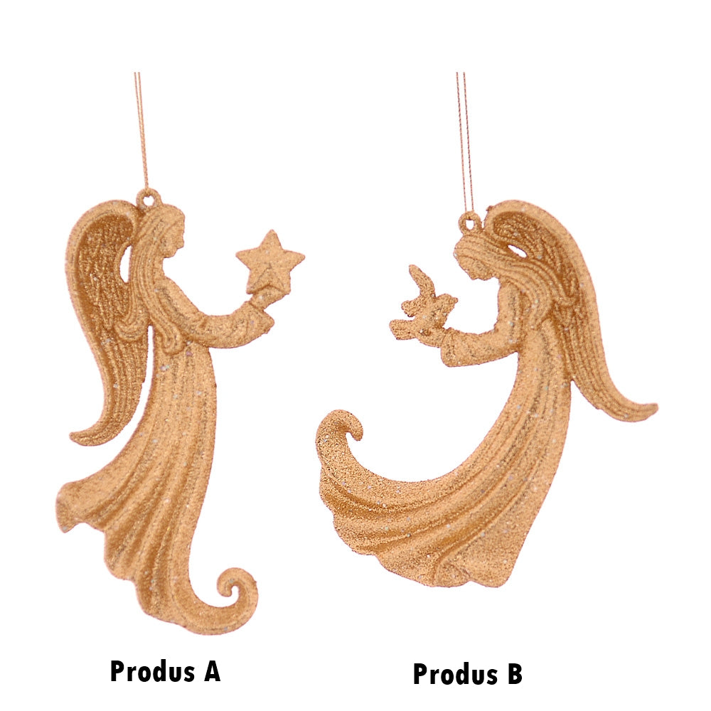 Ornament pentru brad, Inger Raziel, auriu, 13 cm - SIMONA'S CHRISTMAS